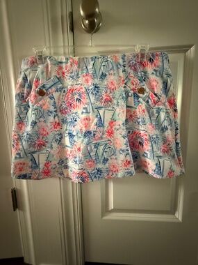 EUC Lilly Pulitzer Madison Skort in Sea To Shining Sea Size XL